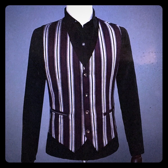 Punk Trash Royalty 3 piece slim fit striped suit - Picture 4 of 8